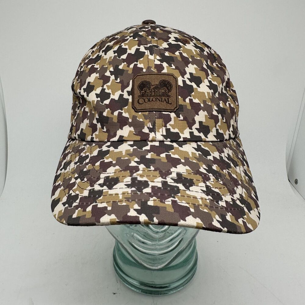 Colonial Country Club Golf Hat Cap Strap Back Mens One Size Texas State Camo